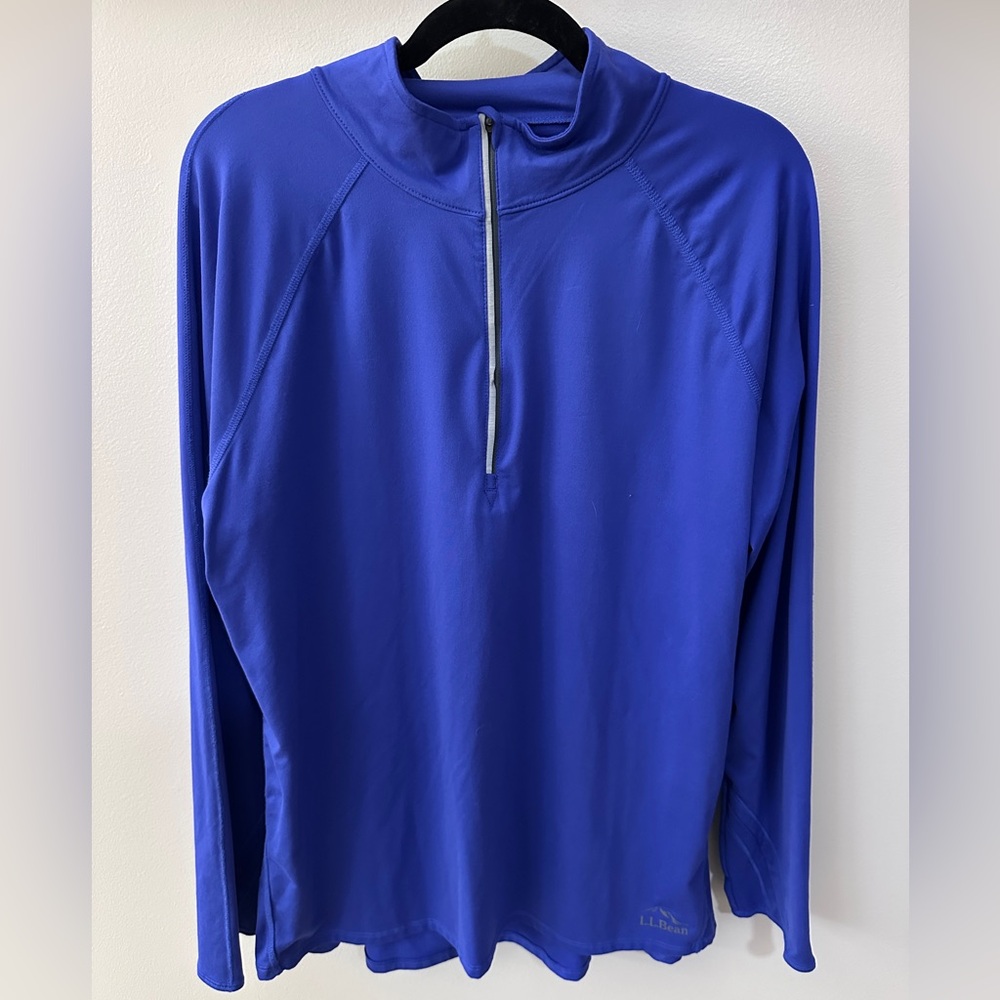 XL L.L. Bean Royal Blue Half-Zip Pullover